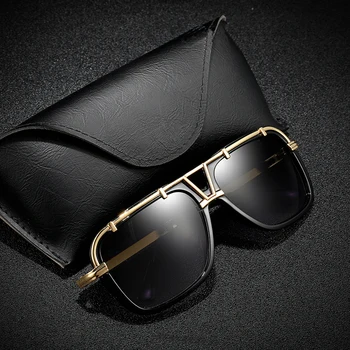 2020 LVVKEE Brand de Lux Ochelari de Soare Moda Supradimensionat ochelari de Soare Barbati, Pentru Femei, Cadru de Metal Retro Ochelari de UV400 Oculos Cu Caz