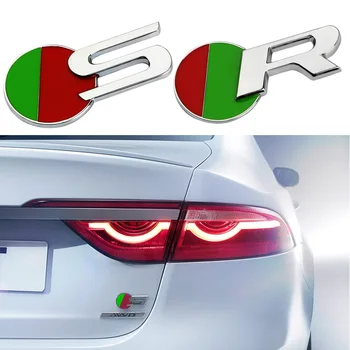 3D Metal caroserie Portbagaj S R R-SPORT Logo Insignia Trim Decor Autocolant Pentru Jaguar F-PACE XJ E-RITM mi-RITMUL S-TYPE F-TYPE Tuning Auto
