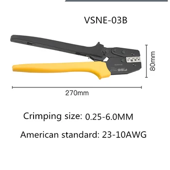 VSNE 03B pe-izolate file și recipiente instrumente de sertizare clește electrice de înaltă precizie, marca clema de 0,25-6mm2 23-10AWG