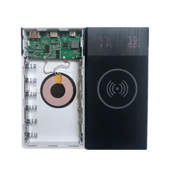 Noi 6x 18650 Baterie DIY Încărcător Wireless Qi QC3.0 USB de Tip C PD Power Bank Cutie Caz