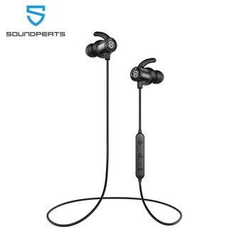 SoundPEATS Magnetic Bass Wireless Bluetooth În Ureche Căști Sport IPX6 Impermeabil Căști cu Microfon pentru iPhone Q30 HD