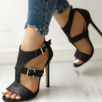 Femeile Gladiatoe Sandale Cu Catarama Decor Platforma Tocuri Subtiri De Mare Solidă Elegantc De Mireasa Retro, Doamnelor Pantofi De Zapatos De Mujer