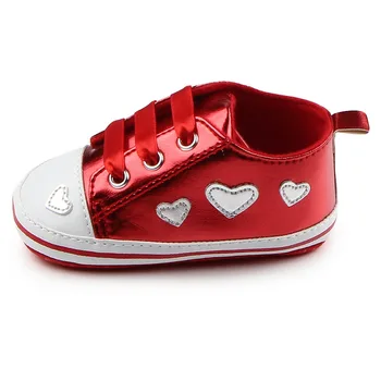 Copii Băieți Fete Pantofi Adidasi Nou-născut din Piele PU Inima în Formă de Talpă Moale Prewalkers pentru 0-18 luni copii mici