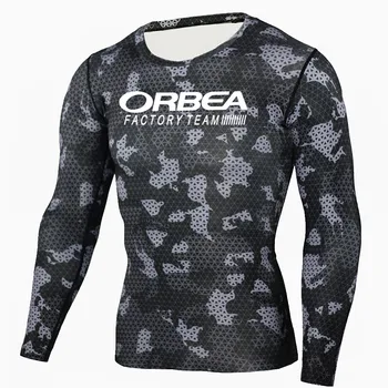 Brand ORBEA camuflaj Maneca Lunga tricou Sport Bărbați de Funcționare T-shirt de Fitness Imbracaminte Sport Barbati Compresie Sport