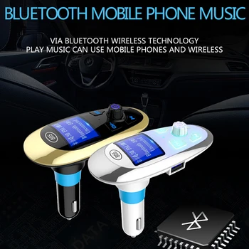 JINSERTA 6-în-1 de Mâini Libere Bluetooth fără Fir Transmițător FM Modulator Auto MP3 Player Audio AUX TF/SD Card de Memorie USB Încărcător