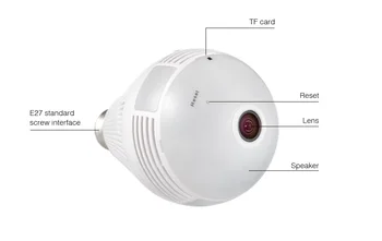 ICSEE Camera IP de 360 de Grade de Securitate Acasă Hoțul de Lumină LED HD 1080P Wireless Panoramic de Securitate Acasă WiFi CCTV Fisheye Bec Lampa