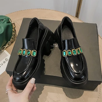 Donna-în Noua Moda Stras Pantofi Femei Apartamente 2021 Casual de Primavara pentru Femei Pantofi Impermeabil Platforma Plat Mocasini