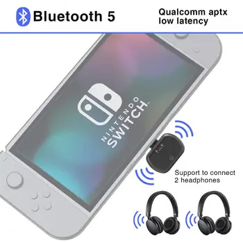 Mini USB de Tip C Bluetooth 5.0 Adaptor Audio cu Microfon APTX Low Latency Transmițător Wireless Dongle pentru Nintendo trece PS4 TV PC