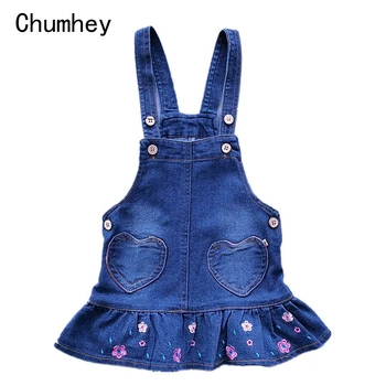 Chumhey 1-6M Copii Sundress Vară Fete Blugi Suspensor rochie Salopeta Baby Curele Denim Salopete Rochie Copilul Haine Bebe Haine