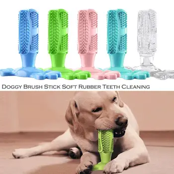 Câine de companie Periuta de dinti Jucarie Doggy Perie Stick de Cauciuc Moale de Dinți de Curățare Dot Masaj Pastă de dinți pentru câini de talie Mică Animale de companie Periuțe de dinți