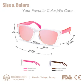 COLOSSEIN Polarizat ochelari de Soare pentru Femei Brand de Moda Designer de Ochelari Cadru Vara UV400 Ochelari de Plajă Feminin de Ochelari de Oameni în aer liber