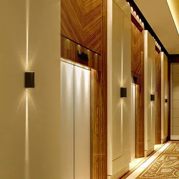 Rezistent la apa Creative fascicul de lumină efect 6W interioară în aer liber Led Lampă de Perete modernă din Aluminiu hotel KTV fundal de perete decorativ