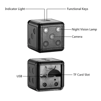 Full HD 1080P Mini aparat de Fotografiat Viziune de Noapte de Detectare a Mișcării Micro camera Video DVR Înregistrare Video Înregistrare Vocală SQ11 SQ16 Mic aparat de Fotografiat