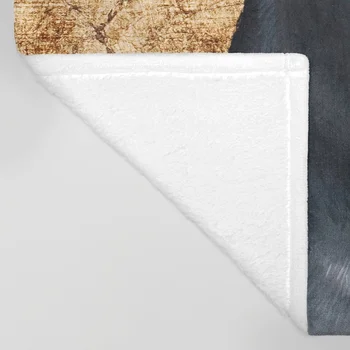 Negru și Auriu ( câine Doberman ) Arunca Pătură, Cuvertură Luna Iepurași Design Moale din Fleece Pătură de Aer/Canapea/Pat Moale