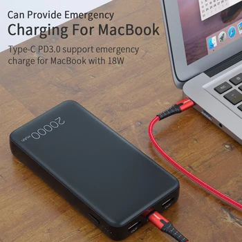 Essager Power Bank 20000mah Încărcare Rapidă USB 3.0 C PD Powerbank 20000 mAh Încărcător Portabil Pentru iPhone 11 Pro Max Xiaomi mi 9 8