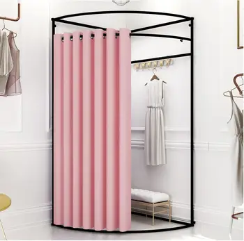 Magazin de îmbrăcăminte display perete raft de colț asamblare mobilă cameră montare cortina piesa mall aterizare simplu dressing