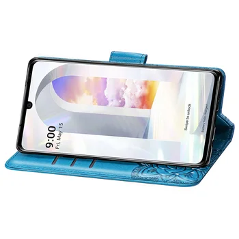 Pentru LG Catifea 5G Caz Fluture din Piele de Caz LM-G900N Magnetic Portofel cu Slot pentru Card de Cazuri de Telefon Pentru LG Catifea 5G Acoperi LM-G900EM