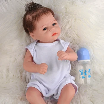 Renăscut Baby Doll 20 De Centimetri Realiste Copil Nou-născut Silicon Vinil Papusa Cadou Jucărie pentru Copii cadou de Crăciun