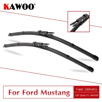 KAWOO Pentru Ford Mustang Auto Cauciuc Natural Windcreen Lamele Ștergătoarelor Model An Din 2000 până în 2017 se Potrivesc Pinch Tab Brat/U Braț Cârlig