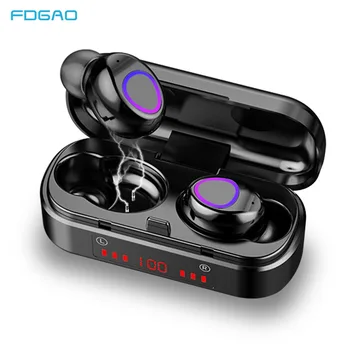 FDGAO Bluetooth 5.0 Căști TWS Căști fără Fir 9D Stereo Sport rezistent la apa Căști Căști Cu Microfon de Încărcare Cutie