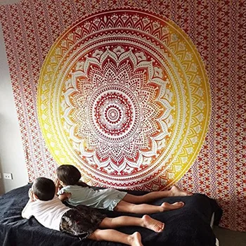 Indian Tapiserie Aubusson Colorate Imprimate Decor Mandala Religioase Boho Covor De Perete Bohemia Beach Blanket Canapea Acoperi Plus Dimensiune
