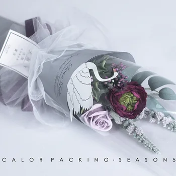 2018 NOI 20sets 3D Lebada Singură Floare de Ambalare Mic Buchet de Flori de Hârtie de Ambalaj Cadou de Ambalare Hârtie kraft Proaspete Florar Decor