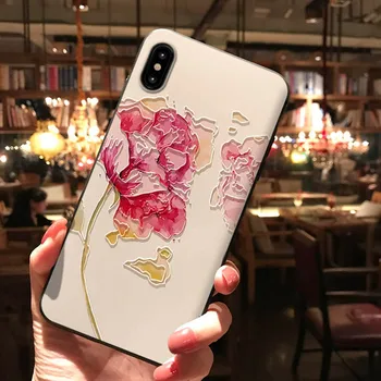 Floarea Flamingo 3D Grava Caz de Telefon pentru Samsung Galaxy S10e S8 S9 S10 S20 Ultra Plus Nota 8 9 10 Plus Coque TPU Moale Capacul din Spate