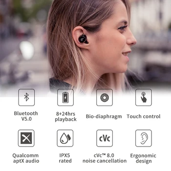 EDIFIER TWS1 Touch control IPX5 nominală design Ergonomic Bluetooth V5.0 TWS Căștile bluetooth căști fără fir, căști