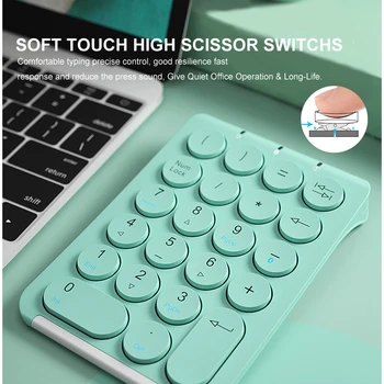 B. O. W Bluetooth Wireless Mini Tastatura Numerică 22 Cheile, Mici Tastatura Laptop Tastatura Numerică pentru domeniul Financiar-Contabil