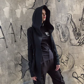 Max LuLu 2019 Toamna Moda Coreeană Stil Trening Doamnelor Negru Streetwear Femei Cu Glugă Glugă Vintage Slim Punk Jachete