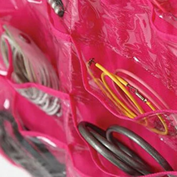 30 De Buzunar 24 Bucla Agățat Sac De Depozitare Suportul Pentru Bijuterii Colier Bratara Cercei Inel Organizator Bijuterii Sac