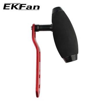 EKFan Nou Design 8*5 MM Gaură în formă de T Dublu Găuri de Pescuit Mâner EVA Butonul + Mâner de Metal Pentru Baitcasting Reel Pescuit