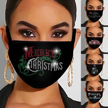 5pcs Crăciun Fericit Crăciun Stras Masca Dublu Strat mai Gros 5PC Sarcină Mixtă Bumbac Masca De Crăciun la Modă маска