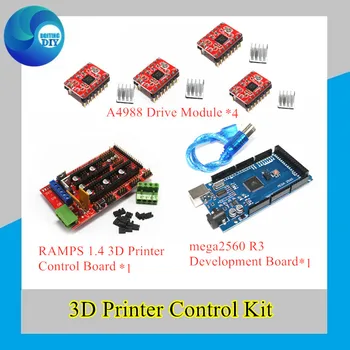 3D Printer Kit de Control RAMPE 1.4 3D Panoul de Control al Imprimantei +A4988 Stepper Driver+Mega2560 R3 Consiliul de Dezvoltare Pentru Robot RC DIY