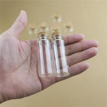 50pcs/lot 22*60mm 12ml Mini Sticle de Sticlă Cu Dop de Plută Meșteșuguri Mici Borcane Transparente Pahar Gol de Stocare Borcan de Sticla Cadou
