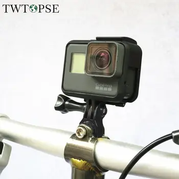 TWTOPSE Calculator de Biciclete Lanterna aparat de Fotografiat Suport Rack Pentru Brompton Pliere Biciclete Mount Pentru GOPRO/GARMIN/Bryton/Cateye Lumina Partea