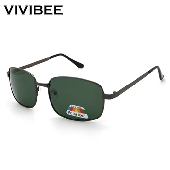 VIVIBEE Clasic Dreptunghi Stil Bărbați Polarizat ochelari de Soare Retro Pătrat de Polarizare Ochelari de Soare pentru bărbați UV400 Ochelari