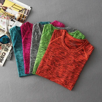 Femei Yoga tricouri de Vară Sport T-Shirt Îmbrăcăminte de Fitness Topuri de Sport Sală de Funcționare Tricouri