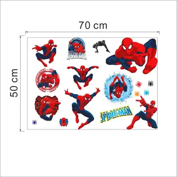 Marvel Spiderman Jucărie Autocolant 3D din PVC Avengers Captain America, Iron Man, Hulk, Thor Perete Autocolant Pentru Copii Decor Cadou Jucărie