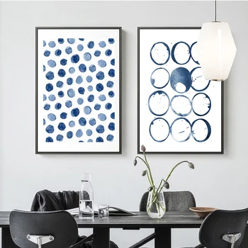Moderne, Abstracte, Tablouri Canvas Albastru Imagine Perete Nordic Postere și Arta de Perete de Imprimare de Decorare camera de zi Decor de Birou Acasă