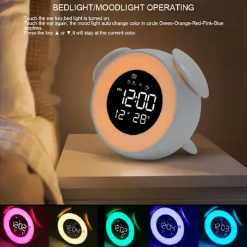 LED Lumină de Trezire Ceas Digital cu Alarmă Inteligent Lampă de Masă Multi-mode Trezi Copilul pentru Dormitor Decor Acasă Lumina de Noapte
