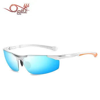 Barbati din Aluminiu Magneziu Colorate de Conducere Oglindă ochelari de Soare Polarizat 351