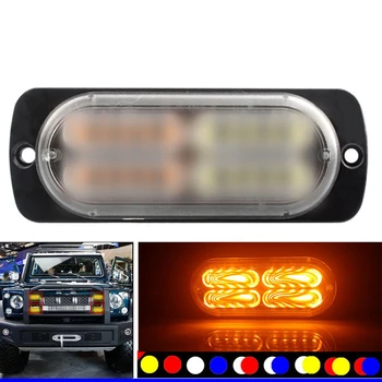 12V/24V 20 LED-uri Ultra-Subtire rezistent la apa de Mare Putere Camion Masina Strobe de Urgență de Avertizare Intermitent Lumina de Poliție Alb Roșu Albastru Chihlimbar