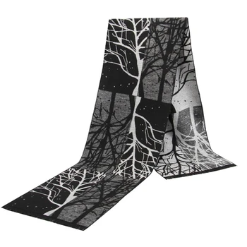 Bărbați Imprimate Eșarfă 2020 Iarna Noi Jacquard Flanel Model de Copac Ciucuri de Înaltă Calitate Cald 180*30CM Bumbac Stil de Afaceri Șaluri