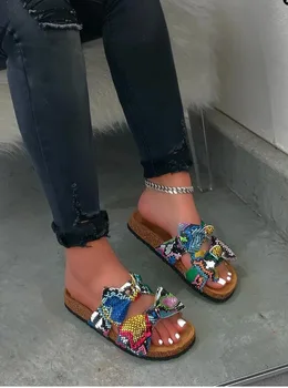 Femei Pantofi Sandale Femei Flip Flop Plat Papuci Model Sarpe Vara Pantofi De Plaja Si Transparent Catarama Casual Plat Diapozitive