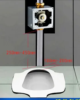 Touchless senzor automat de toaletă supapa de spălare pentru WC & ghemuit tigaie cu buton din oțel inoxidabil, baterie și alimentare DC