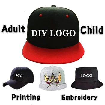 DIY Logo Baseball Cap Personalizat-a făcut Găleată Pălărie Copil și Adult Imprimare, Broderie Faimosul Brand Sport Bărbați Femei Snapback en-Gros