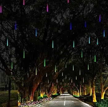 Multi-culoare 30CM Ploaie de Meteoriți Tuburi AC 110-240V Crăciun Șir Lumina Grădină Petrecere de Nunta Copac Vacanță Decor