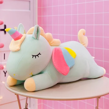 30CM-80CM Unicorn papusa Ponei Rainbow umplute jucărie creativă perna papusa cu super-confortabil, material