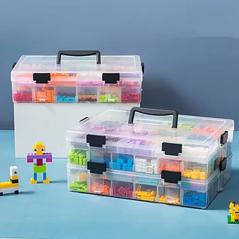 Jucărie Organizator Containere Bloc Cutii De Depozitare Jucarii Pentru Copii Container Cosmetice Bijuterii Instrumente Nail Art Parte Cutie